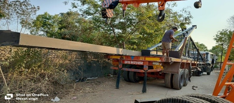 ODC on special trailer — alternate view